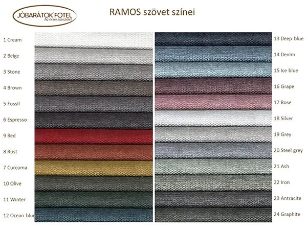 Ramos szövet kárpit szinek